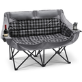 Heavy-Duty Double Folding Camping Chair – Portable 2-Person Loveseat with Integrated Cup Holders