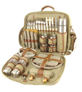 Premium 4-Person Luxury Picnic Backpack Set – All-in-One Outdoor Dining Travel Bag with Thermos & Stainless Steel Mugs
