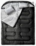 Premium Double Sleeping Bag for Camping – 3-Season Waterproof 2-Person Sleeping Bag with 2 Pillows